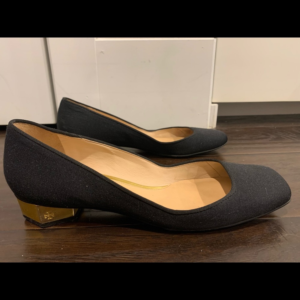 Tory Burch Regina square toe low block heel (8.5)